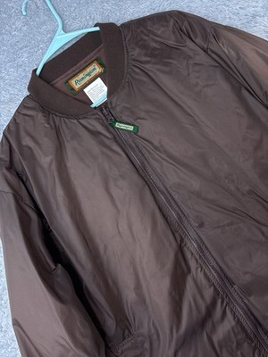 Remington Bomber Jacket Liner Men's M Medium Brown Nylon Insulated VTG