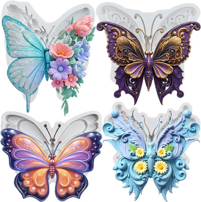 Butterfly Polymer Clay Molds Butterfly Silicone Mold for DIY Craft Epoxy Resin C