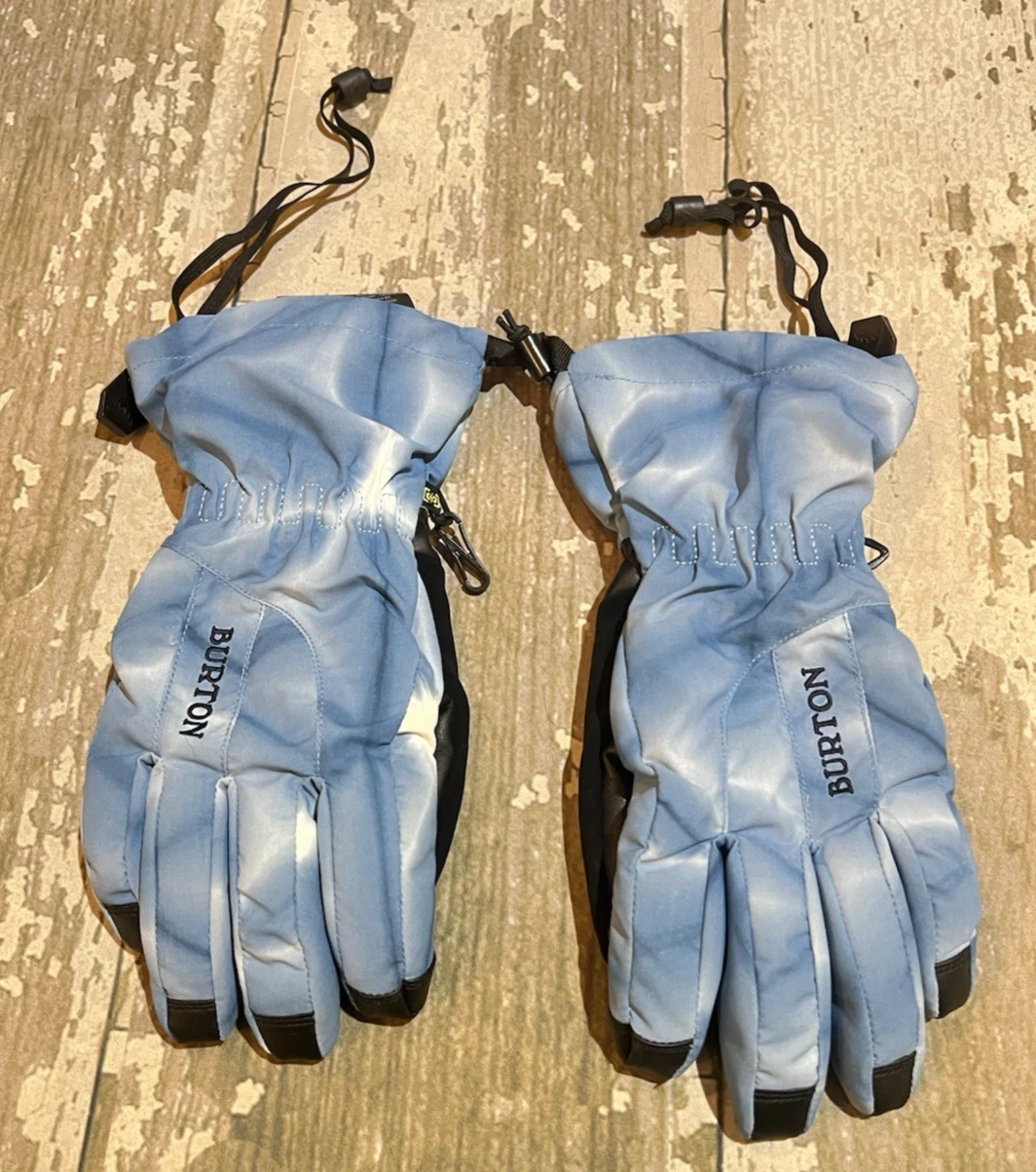 BURTON W DAILOLA SHIBORI Profile Gloves Winter Snow Ski Snowboard Blue Tie Dye S