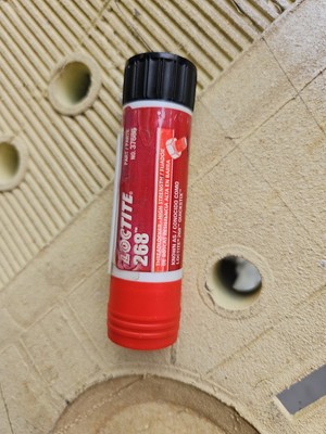 268  High-Strength Threadlocker Solid Stick, 19 g, 1/4 in to 3/4 in dia, Red