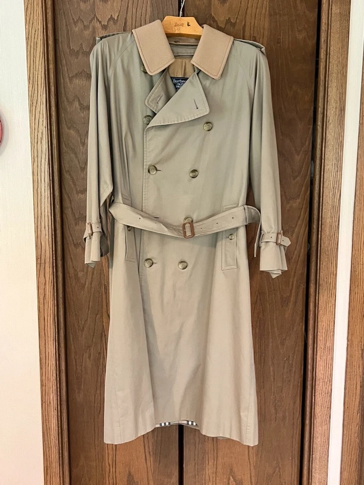 Forro de lana de trinchera caqui vintage auténtico Burberry Nova Check para hombre talla 42 Foto 2 de 4