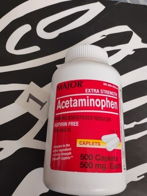 Major Acetaminophen 500mg PAIN RELIEF / FEVER 500 Caplets New Sealed 03/2027