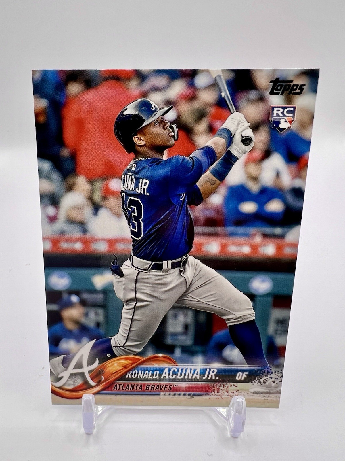 2018 Topps Series 2 #698 Ronald Acuna Jr. Rookie RC Bat Braves