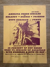 Benefit concert Delaney & Bonnie America Needs Indians Alcatraz Poster Rock