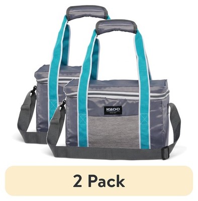 (2 pack) Cooler Bag, 12Can Capacity,Teal,Soft Side Lunch Cooler for Work or Play