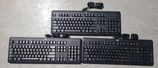 HP Black Standard USB-Wired Keyboard SK-2025 Lot Of 3 TESTED 