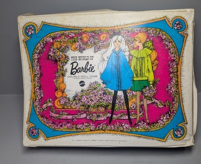 vintage The World of Barbie Double Doll vinyl case 1968 Mattel