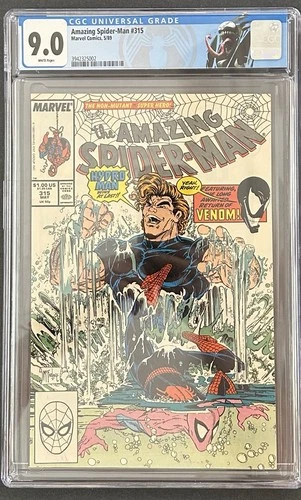 AMAZING SPIDER-MAN #315 1989 CGC 9.0 2nd App. Of VENOM & 1st. Partial Cover!