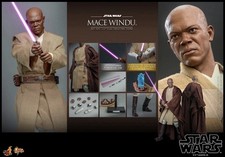 Hot Toys Star Wars Mace Windu 1 6 Scale Figure MMS681 Attack Of The Clones Jedi