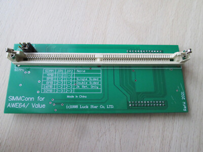 Memory expansion SIMMConn for Sound Blaster AWE64 / VALUE.
