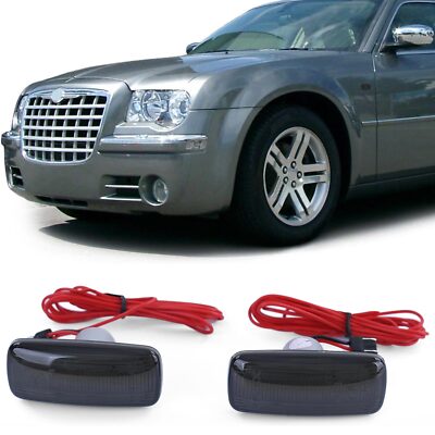 LED Lightbar Seitenblinker Schwarz für Chrysler 200 07-16  300 05-06  300C 04-10
