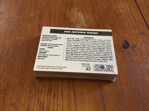 American Football World League Pro Set cards 1991 - new - still in shrink wrap - Picture 2 of 2