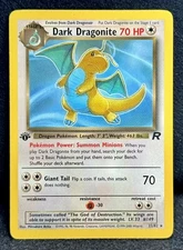 🔥Dark Dragonite 1st EDITION Team Rocket 22/82 EXTREMELY RARE Pokemon Treasure!