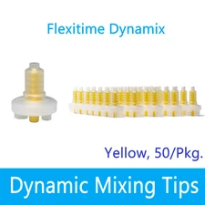 Dental Flexitime Dynamix Mixing Tips Yellow for Impression Material, 50/Pkg