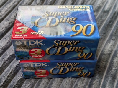 3er Pack TDK Super CDing 90 Tapes Kassetten Chrome IECII NEU! OVP! 2x3