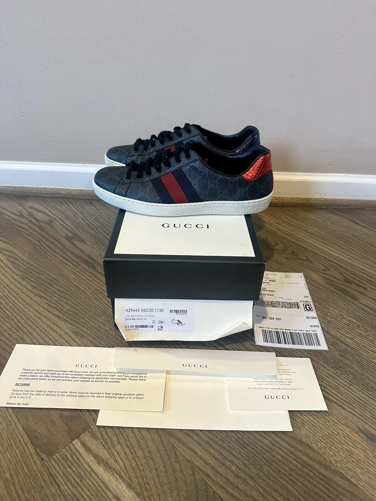 Baskets Gucci Ace GG Supreme taille 8 (taille Gucci) 8,5 US