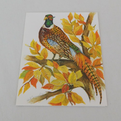 Lot of 5 Blank Note Greeting Cards Fall & Winter Birds Snowy Owl Pheasant Duck - Picture 4 of 12
