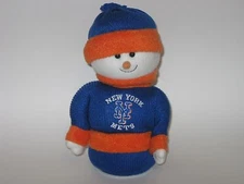 New York Mets Animated 9" Dancing Christmas Snowman Plays "Jingle Bells FREE S&H