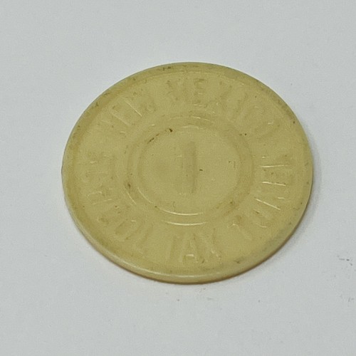 New Mexico Sales Tax Token 1 Mill White eBay