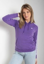 Adidas Hoodie Purple Sports Gym Sweater - Purple - Size Small S E47 