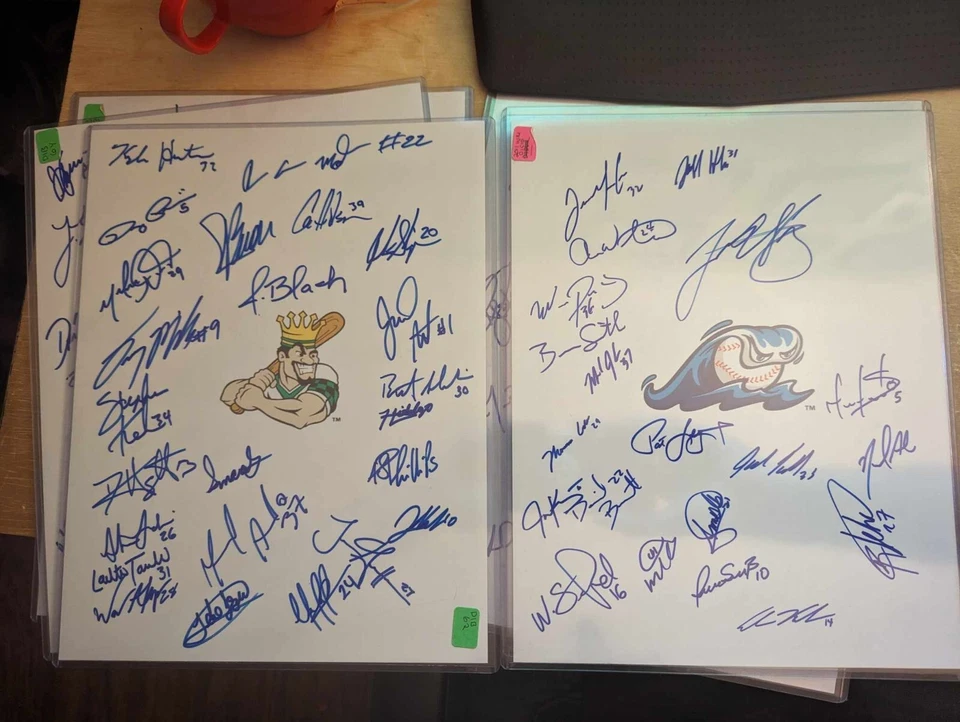 Lote de autógrafos firmados 2012 ligas menores 8x10 Foto 2 de 4