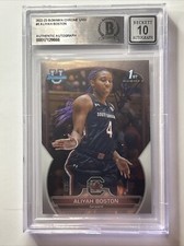 Aliyah Boston Signed 2022-23 Bowman Chrome University #5 Beckett Auto Grade 10