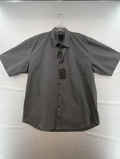 Men’s F/X Fusion Short Sleeve Button Down, Size XL,New, Grey