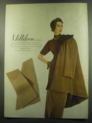 1949 Milliken Woolens Fashion Advertisement - Milliken Duvetyn