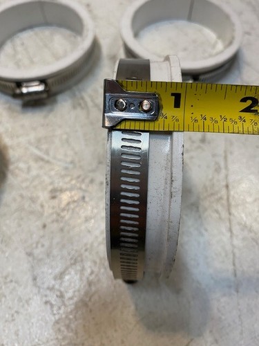 5 Qty of Tridon White Coupling Heavy Duty Clamps 4-1/4" OD 3-3/8" ID (5 Qty) - Picture 6 of 8