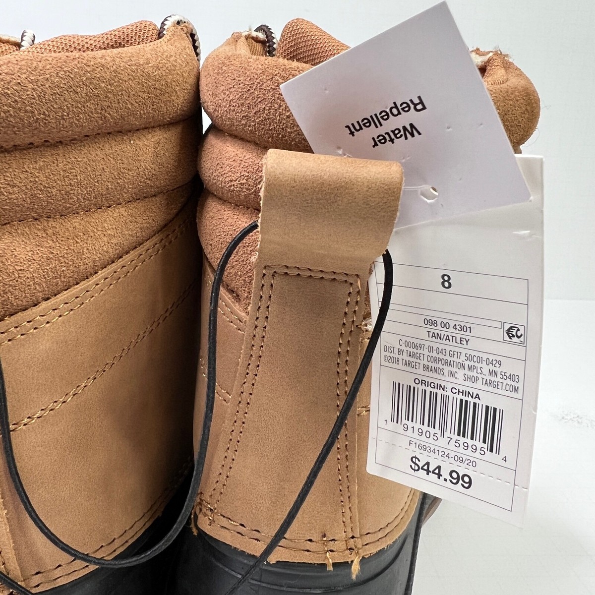 Goodfellow tan black waterproof duck boots lace up size 7 New w/tags MSRP…$45 Goodfellow & Co Duck Boots for Men | Mercari main image 3