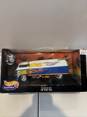 Vtg 1991 Hot Wheels Collectible Customized VW Drag Bus 1:18 Scale