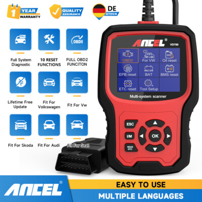 ANCEL OBD2 Diagnosegerät Kostenloses Update VD700/BM700/LD700/VOD700/BZ700/TD700