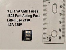 3 pcs LF 1.5A LittelFuse 1808 SMD Fuse 125V, ...
