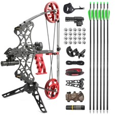 Mini arco compuesto de 18" 45 lb bola de acero arco de caza tiro con arco arcos flecha caza