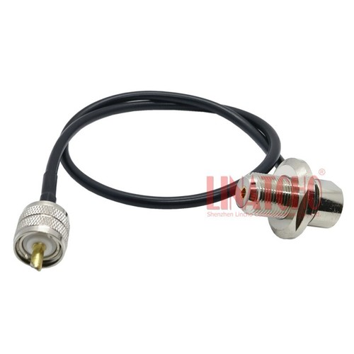 50cm RG58 PL259 męski wtyk UHF kąt prosty SO239 werhical samochodowy kabel antenowy - Zdjęcie 1 z 10