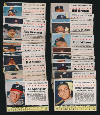 1961 Post Cereal (BOX) Baseball -WELL CUT *Pick a Card/Complete Your Set*