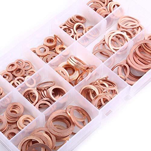 280 Pezzi Rondelle Rame, M5 M6 M8 M10 M12 M14 M16 M18 M20 M22 M26 Kit di Classif
