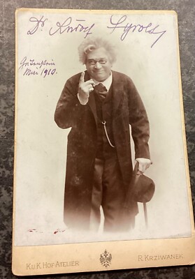 DR.RUDOLF TYROLT,eigenhändig signiertes KRZIWANEK-Foto,Gutenstein 1910