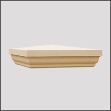 Fluted Pier Cap 660mm x 460mm, Cast Stone, 3 Colours, Free UK Mainland Delivery