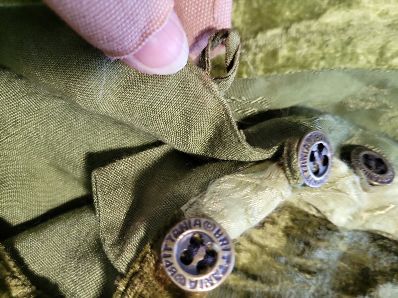 Papillion Jacket Green Patchwork rayon  Velvet Tu… - image 6