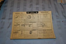 1948 CHRYSLER SIX CYLINDER TUNE UP CHART  "CANADIAN"