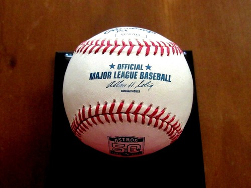 ROGER CLEMENS 2012 HOUSTON ASTROS SIGNED AUTO 50TH ANNIVERSARY OML BASEBALL JSA - Picture 2 of 3