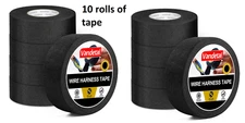 Wiring Harness Tape High Temp Self-Adhesive Fabric Tape 1 Inch x 50 FT 10 pack