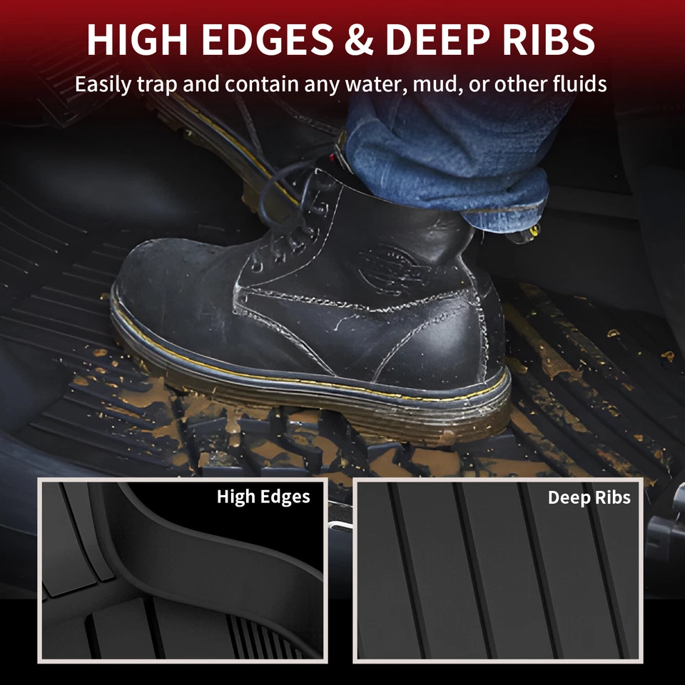 Lasfit Floor Mats Liners for 2018-2024 BMW X3 / 2019-2025 BMW X4 TPE Waterproof — 第 3/4 张图片