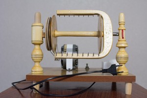 Roda De Fiar Eletrica Nova Excelente Fio De Madeira Feito A Mao Ebay