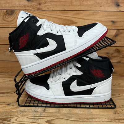 Nike Turnschuhe Damen UK 4,5 Air Jordan 1 Mid SE Utility schwarz weiß rot Schuhe