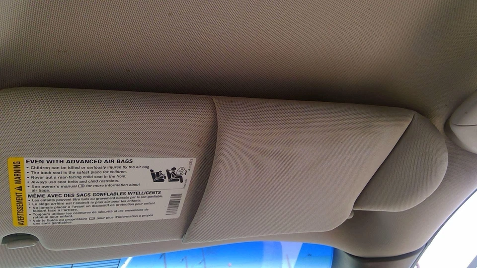 Buick Rendezvous 2002 2003 2004 2005 2006 2007 pasajero parasol derecho bronceado 592 Foto 4 de 4