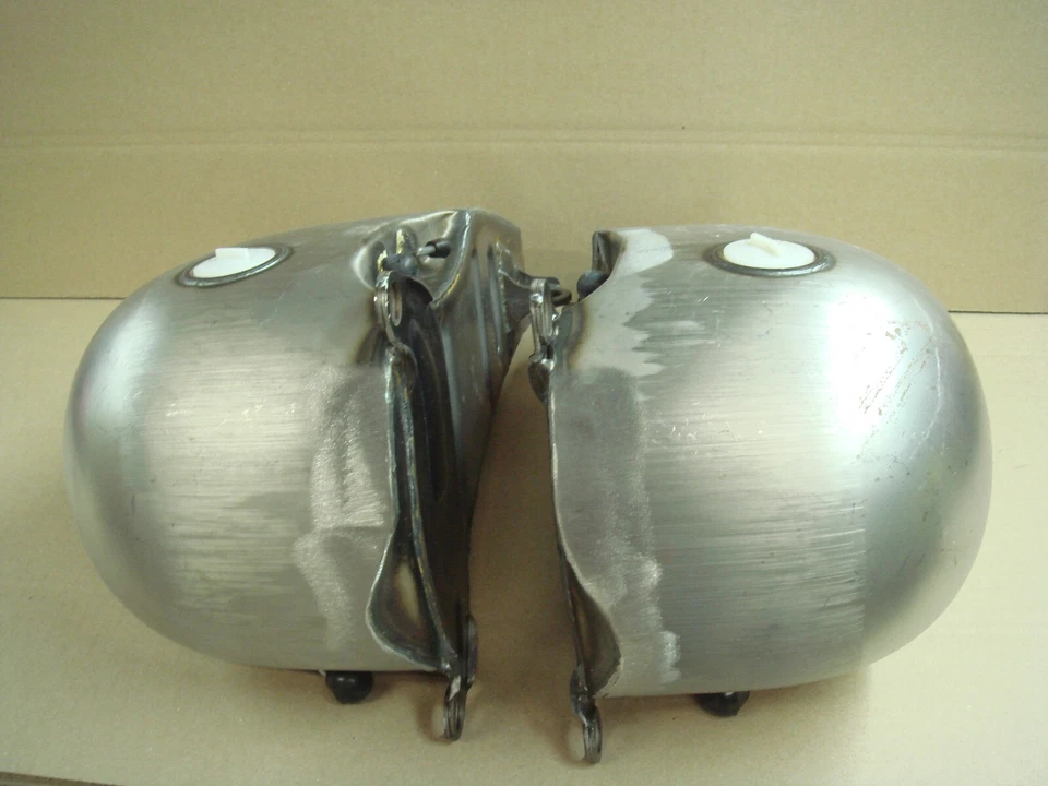 Harley Tanque de Gas Split Softail 1984-1999 Acero Crudo Izquierdo Petcock V-Twin 38-0152 X1 Foto 2 de 4