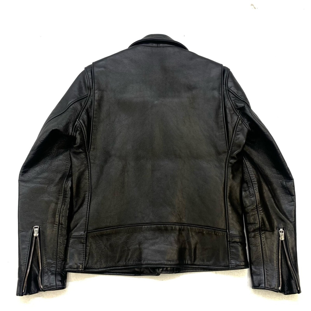 【希少】STUSSY Leather Sport Coat Stussy 90s Leather Car Coat Vintage Black Snap Button Issue