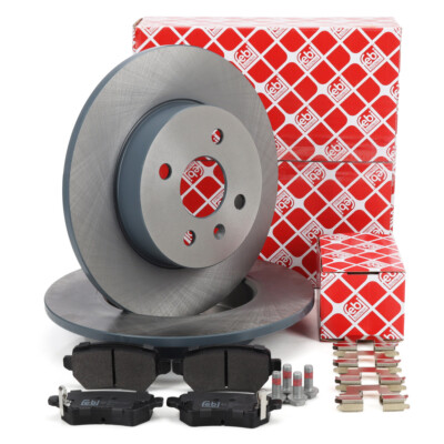 febi Bremsscheiben Ø 264mm Beläge für OPEL ASTRA H COMBO MERIVA A 4-Loch hinten